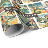 Klassieke Hawaiian Aloha Gift Wrap Cadeaupapier (Rol Hoek)