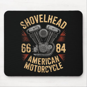 Klassieke HD-motorfiets Vtwin Shovelhead-motor tek Muismat
