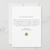 Klassieke hedendaagse multi-foto bruiloft bedankkaart (Achterkant)