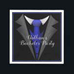 Klassieke heer met das servet<br><div class="desc">*Aanpassen door uw tekst toe te voegen.</div>