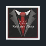 Klassieke heer rode stropdas servet<br><div class="desc">*Aanpassen door uw tekst toe te voegen.</div>