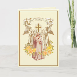 Klassieke Heilige Maagd Maria Katholieke Moederdag Kaart