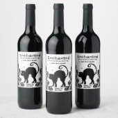 Klassieke heks betoverd vervloekte chardonnay wijn etiket (Flessen)