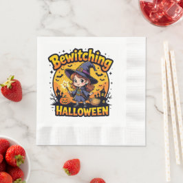 Klassieke heks betoverende Halloween Servet