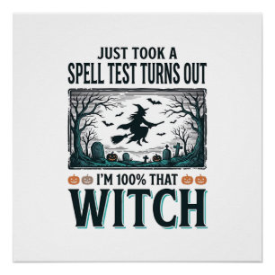 Klassieke Heks DNA Humor Halloween Vector Ontwerp_ Perfect Poster