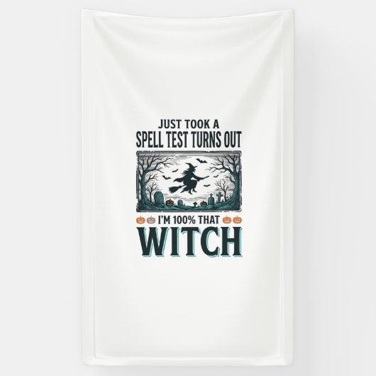 Klassieke Heks DNA Humor Halloween Vector Ontwerp_ Spandoek (Verticaal)