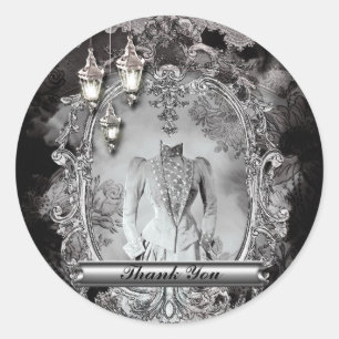Klassieke Heks Halloween Kostuum Feestartikel Ronde Sticker