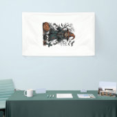 Klassieke Heks Vogelverschrikker Halloween Pompoen Spandoek (Beurs)
