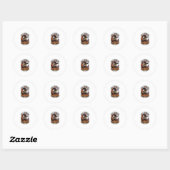 Klassieke Heksen Halloween Pompoen Maan Gravure Ku Ronde Sticker (Vel)