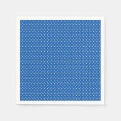 Klassieke helder blauw en wit Polka Dot servetten (Voorkant)