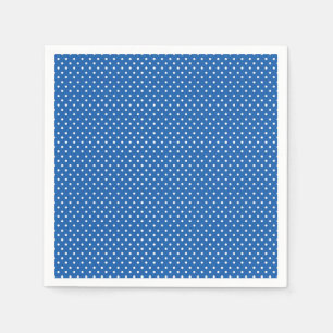 Klassieke helder blauw en wit Polka Dot servetten