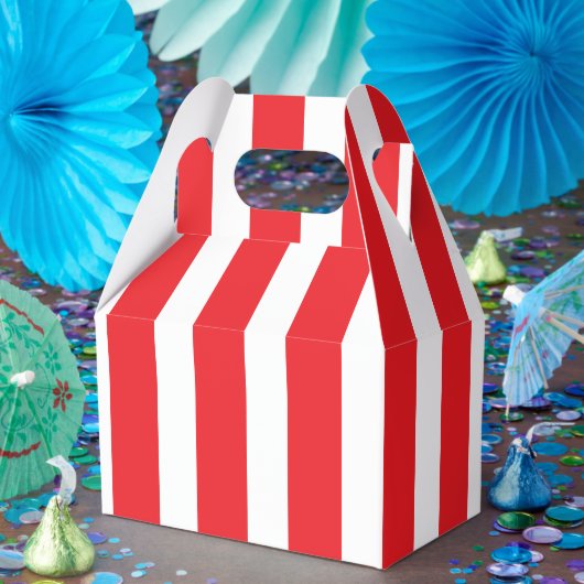 Klassieke Helder Rood en Wit Gestreepte Kleine Zaa Bedankdoosjes (Feest)