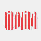 Klassieke Helder Rood en Wit Gestreepte Kleine Zaa Bedankdoosjes (Uitgevouwen)