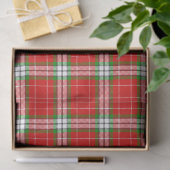 Klassieke helder rood groene tartan plaid tissuepapier (Geschenk)