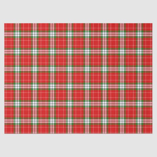 Klassieke helder rood groene tartan plaid tissuepapier (Voorkant)