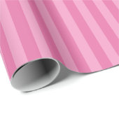 Klassieke Heldere Hot Girly Roze Ombre Stripes Cadeaupapier (Rol Hoek)