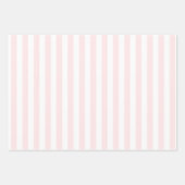  Klassieke heldere perzik & witte strepen Inpakpapier Vel (Voorkant)