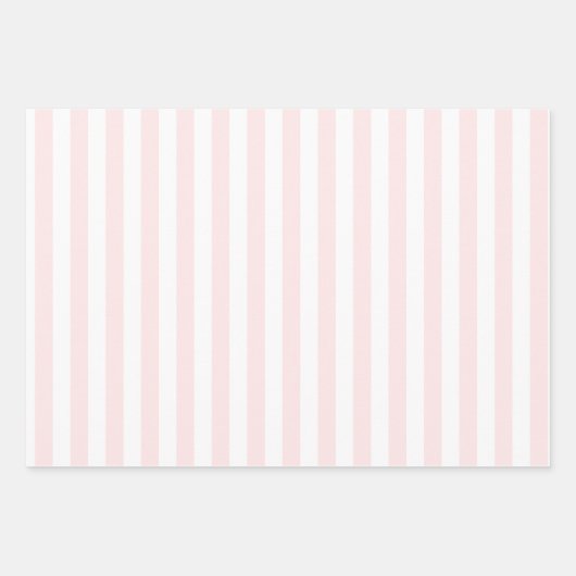 Klassieke heldere perzik & witte strepen Inpakpapier Vel (Voorkant)