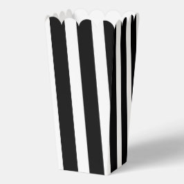 Klassieke heldere zwart-wit gestreepte popcorn bedankdoosjes