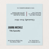 Klassieke hemel visitekaartje (Buitenkant ongevouwen)