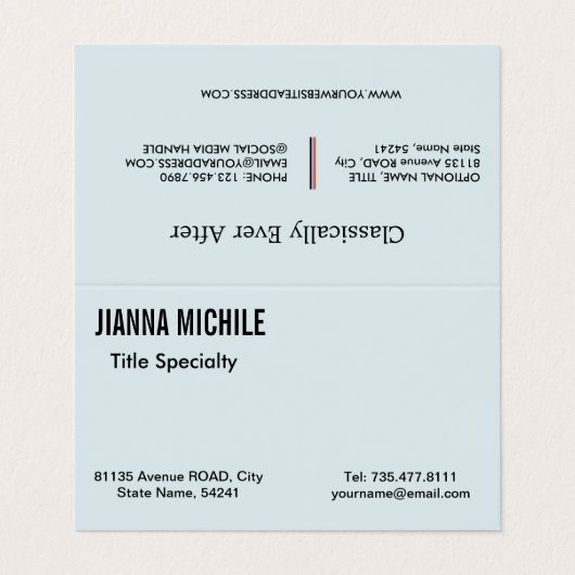 Klassieke hemel visitekaartje (Buitenkant ongevouwen)