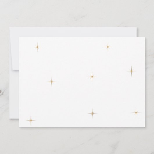 Klassieke hemelse gouden maan sterren bruiloft save the date (Achterkant)