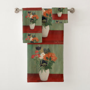 Klassieke Henri Rousseau Lichtgroene Bloem Kunstpr Bad Handdoek