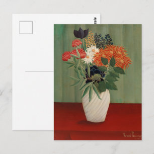 Klassieke Henri Rousseau saliegroene bloem kunstpr Briefkaart