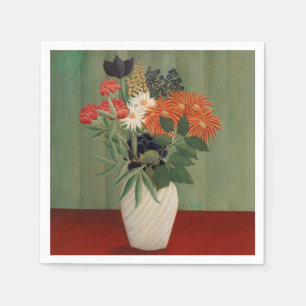 Klassieke Henri Rousseau saliegroene bloem kunstpr Servet