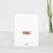 Klassieke herblokkerstkaart feestdagen kaart (Achterkant)