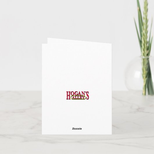 Klassieke herblokkerstkaart feestdagen kaart (Achterkant)