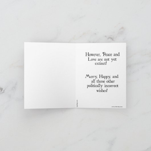 Klassieke herblokkerstkaart feestdagen kaart (Binnen)