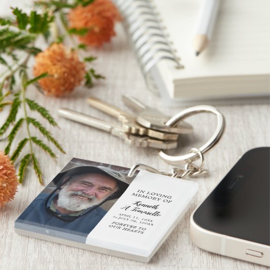 Klassieke herdenkingsfoto Uit liefdevolle herinner Sleutelhanger (Voorkant Rechts)
