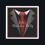 Klassieke Heren Rode Das Servet<br><div class="desc">*Aanpassen door uw tekst toe te voegen.</div>