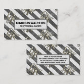 Klassieke herenkapper gereedschap | Strepen Afsprakenkaartje (Voorkant / Achterkant)