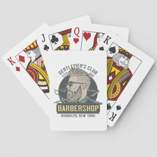 Klassieke Herenkapper Verzorging Pokerkaarten (Achterkant)