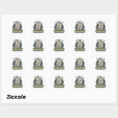 Klassieke Herenkapper Verzorging Vierkante Sticker (Vel)