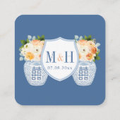 Klassieke Herfst Bloemen QR Code Huwelijk RSVP Informatiekaartje (Achterkant)