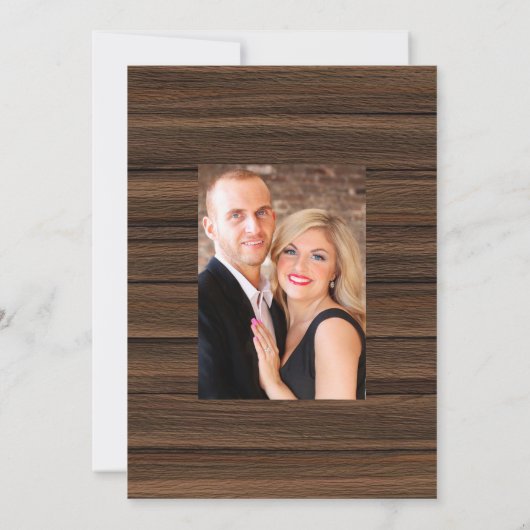 Klassieke Herfst - Bruiloftsfoto met Bloemen Save The Date (Achterkant)