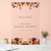 Klassieke herfst droge wilde bloem bruidsontvangst acryl bord (Huwelijk)