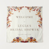 Klassieke herfst droge wilde bloem bruidsontvangst wandkleed (Voorkant)