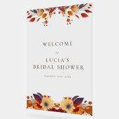 Klassieke herfst droge wilde bloem bruiloftsshower acryl bord (Hoek)