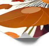 Klassieke herfst droge wilde bloemen bruidsontvang poster (Hoek)