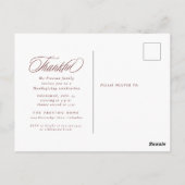 Klassieke herfst geruite Thanksgiving diner uitnod Briefkaart (Achterkant)