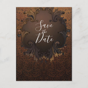 Klassieke herfst gouden bladeren Save the Date Aankondigingskaart