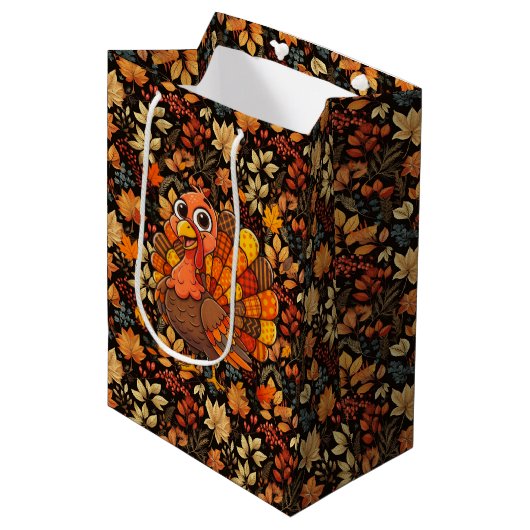 Klassieke herfst medium cadeauzakje (Voorkant Gekanteld)