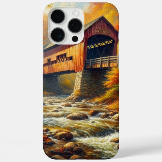 klassieke, herfst overdekte brug Case-Mate iPhone case (Achterkant)