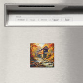 Klassieke, herfst overdekte brug magneet (Insitu (Vaatwasser))