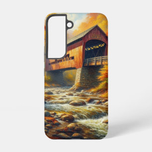 Klassieke, herfst overdekte brug samsung galaxy hoesje