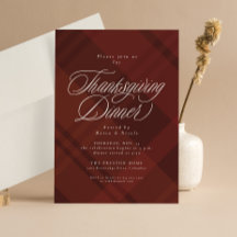 Klassieke herfst plaid Thanksgiving Diner